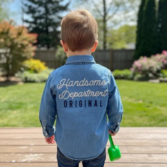 Carter's Handsome Department Lightweight Chambray Button-Down Shirt Size 3T - Picture 1 of 11